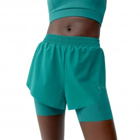Къси панталони Born living yoga Bikila 2in1 shorts - Green (Biscay Green) къси,панталони,дамски,панталони,born,living,yoga,bikila,2in1,shorts,green,(biscay,green)