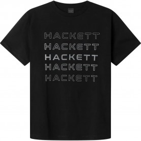 тениска,мъжки,тениски,hackett,gradient,short,sleeve,t,shirt,black,(black)