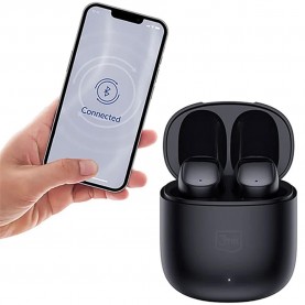 слушалки,слушалки,3mk,flowbuds,wireless,earphones,black,(black)