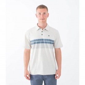Блуза с яка Hurley Slub Stripe short sleeve polo - White (Bone) блуза,с,яка,дамски,блузи,с,яка,мъжки,блузи,с,яка,hurley,slub,stripe,short,sleeve,polo,white,(bone)