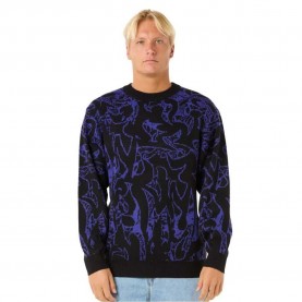 блуза,мъжки,пуловери,rip,curl,raw,all,over,sweater,blue