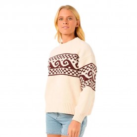 блуза,дамски,пуловери,дамски,плетени,дрехи,rip,curl,soleil,sweater,brown,off,white