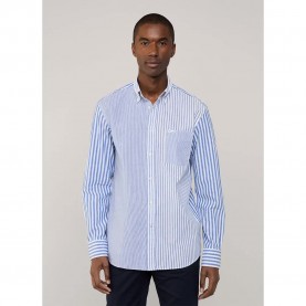 риза,с,дълъг,ръкав,мъжки,ризи,façonnable,3,stripe,mix,long,sleeve,shirt,dark,denim,blue,(blue)
