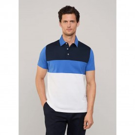 мъжки,блузи,с,яка,façonnable,colorblock,short,sleeve,polo,blue
