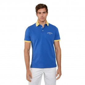 мъжки,блузи,с,яка,façonnable,flg,bck,print,short,sleeve,polo,blue,(blue)