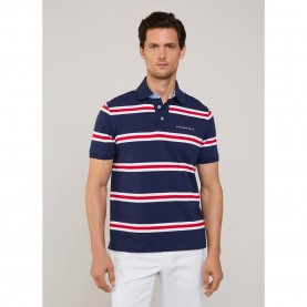 блуза,с,яка,мъжки,блузи,с,яка,façonnable,large,stripe,short,sleeve,polo,blue