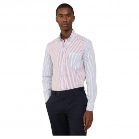 риза,с,дълъг,ръкав,мъжки,ризи,façonnable,pencil,stripe,mix,long,sleeve,shirt,red