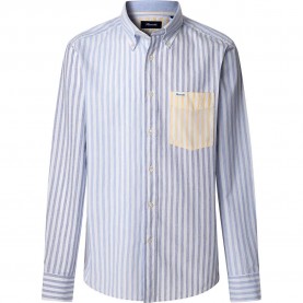 риза,с,дълъг,ръкав,мъжки,ризи,façonnable,regency,stripe,mix,long,sleeve,shirt,horizon,blue,(blue)