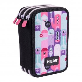 канцеларски,принадлежности,milan,filled,triple,decker,pencil,case,aliens,2,special,series,multicolor