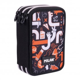 канцеларски,принадлежности,milan,filled,triple,decker,pencil,case,fingers,special,series,black