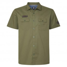риза,с,къс,ръкав,мъжки,ризи,petrol,industries,m,1050,sis4110,plus,size,short,sleeve,shirt,green