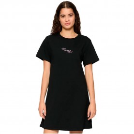 фланелка,с,къс,ръкав,дамски,поли,и,рокли,miss,tee,be,better,short,sleeve,short,dress,black,(black)
