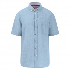 Риза с къс ръкав Fynch hatton 15046001 Premium Linen short sleeve shirt - Blue (Summer Breeze) риза,с,къс,ръкав,мъжки,ризи,fynch,hatton,15046001,premium,linen,short,sleeve,shirt,blue,(summer,breeze)