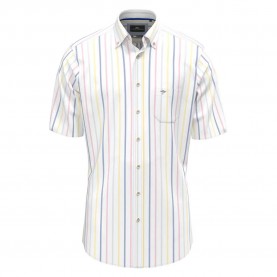 риза,с,къс,ръкав,мъжки,ризи,fynch,hatton,15048491,summer,oxford,stripes,short,sleeve,shirt,vivid,yellow,(white)