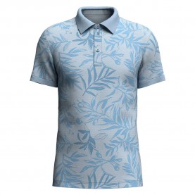 Fynch hatton 2-Tone Aop short sleeve polo - Blue (Summer Breeze) мъжки,блузи,с,яка,fynch,hatton,2,tone,aop,short,sleeve,polo,blue,(summer,breeze)