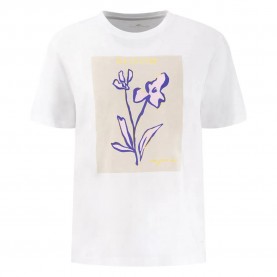 риза,с,къс,ръкав,дамски,блузи,дамски,ризи,fynch,hatton,25046203,chestprint,flower,short,sleeve,shirt,white