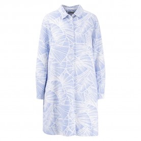 Рокля Fynch hatton A-Line Shell Linen Mix long sleeve dress - Blue / Purple (Summer Lavender) рокля,дамски,поли,и,рокли,fynch,hatton,a,line,shell,linen,mix,long,sleeve,dress,blue,purple,(summer,lavender)