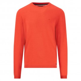Блуза Fynch hatton Air Cotton sweater - Orange (Poppy Red) блуза,мъжки,пуловери,fynch,hatton,air,cotton,sweater,orange,(poppy,red)