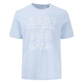 Тениска Fynch hatton Artwork short sleeve T-shirt - Summer Breeze (Blue / Purple) тениска,мъжки,тениски,fynch,hatton,artwork,short,sleeve,t,shirt,summer,breeze,(blue,purple)