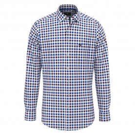 Карирана риза Fynch hatton Classic Combi Check long sleeve shirt - Blue (Strong Blue) карирана,риза,дамски,ризи,мъжки,ризи,fynch,hatton,classic,combi,check,long,sleeve,shirt,blue,(strong,blue)