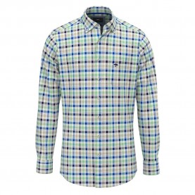 карирана,риза,мъжки,ризи,fynch,hatton,classic,combi,checks,long,sleeve,shirt,turf,green,(green)