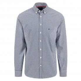 риза,с,дълъг,ръкав,мъжки,ризи,fynch,hatton,classic,vichy,long,sleeve,shirt,blue