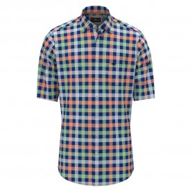 карирана,риза,мъжки,ризи,fynch,hatton,colorful,combi,checks,short,sleeve,shirt,sunny,orange,(multicolor)