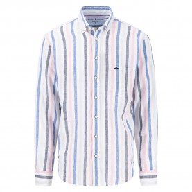 риза,с,дълъг,ръкав,мъжки,ризи,fynch,hatton,colorful,linen,stripes,long,sleeve,shirt,blue