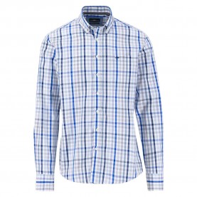 карирана,риза,мъжки,ризи,fynch,hatton,combi,check,long,sleeve,shirt,blue