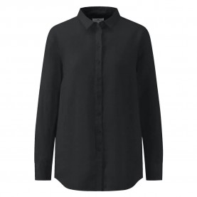 Fynch hatton Linen Mix long sleeve blouse - Black (Black) дамски,блузи,fynch,hatton,linen,mix,long,sleeve,blouse,black,(black)