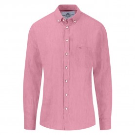 риза,с,дълъг,ръкав,мъжки,ризи,fynch,hatton,linen,fine,stripe,long,sleeve,shirt,peony,(pink)