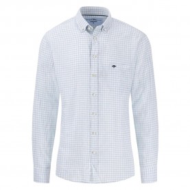 Риза с дълъг ръкав Fynch hatton Linen Vichy long sleeve shirt - Blue (Summer Breeze) риза,с,дълъг,ръкав,мъжки,ризи,fynch,hatton,linen,vichy,long,sleeve,shirt,blue,(summer,breeze)