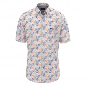 риза,с,къс,ръкав,мъжки,ризи,fynch,hatton,multicolor,slub,print,short,sleeve,shirt,sunny,orange,(grey)
