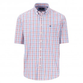 карирана,риза,мъжки,ризи,fynch,hatton,seasonal,combi,check,short,sleeve,shirt,blue