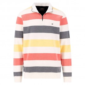 блуза,мъжки,пуловери,fynch,hatton,striped,pique,half,zip,sweatshirt,new,offwhite,(white)