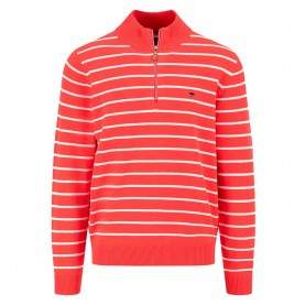 блуза,мъжки,пуловери,fynch,hatton,striped,half,zip,sweater,poppy,red,(red)