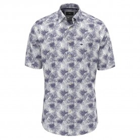 риза,с,къс,ръкав,мъжки,ризи,fynch,hatton,summer,flower,prints,short,sleeve,shirt,navy,(white)