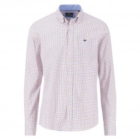карирана,риза,мъжки,ризи,fynch,hatton,summer,oxford,check,long,sleeve,shirt,orange