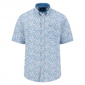 риза,с,къс,ръкав,мъжки,ризи,fynch,hatton,summer,poplin,print,short,sleeve,shirt,blue,(summer,breeze)