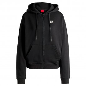 блуза,дамски,блузи,hugo,dalfine,10249110,01,full,zip,sweatshirt,black