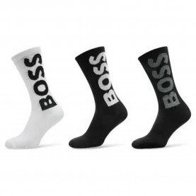 чорапи,мъжки,чорапи,boss,rib,logo,10263518,socks,3,pairs,open,miscellaneous,multicolor,5,(white,black)