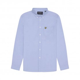 риза,с,дълъг,ръкав,мъжки,ризи,lyle,&,scott,plain,oxford,long,sleeve,shirt,blue