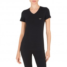тениска,дамски,тениски,emporio,armani,ew000409,af10889,short,sleeve,v,neck,t,shirt,black