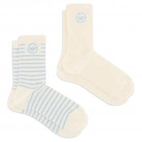 чорапи,дамски,чорапи,emporio,armani,ew000579,af13229,short,socks,2,pairs,white,(ivory,light,blue)
