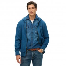 блуза,мъжки,пуловери,superdry,essential,logo,washed,full,zip,sweatshirt,washed,insignia,blue,(blue)