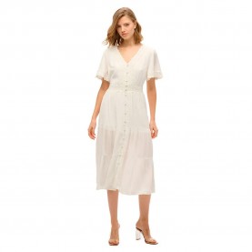 Рокля Superdry Ibiza short sleeve midi dress - Off White рокля,дамски,поли,и,рокли,superdry,ibiza,short,sleeve,midi,dress,off,white