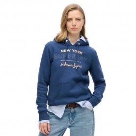 суичър,дамски,блузи,superdry,luxe,metallic,logo,hoodie,sargasso,sea,blue,(blue)