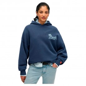 Суичър Superdry Outdoor Oversized hoodie - Nautical Navy (Blue) суичър,дамски,блузи,superdry,outdoor,oversized,hoodie,nautical,navy,(blue)