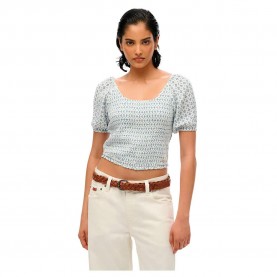 дамски,блузи,дамски,ризи,superdry,smocked,short,sleeve,blouse,blue,(diamond,tile,blue)