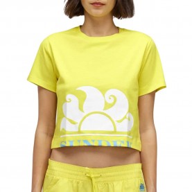 тениска,дамски,тениски,sundek,short,sleeve,t,shirt,yellow